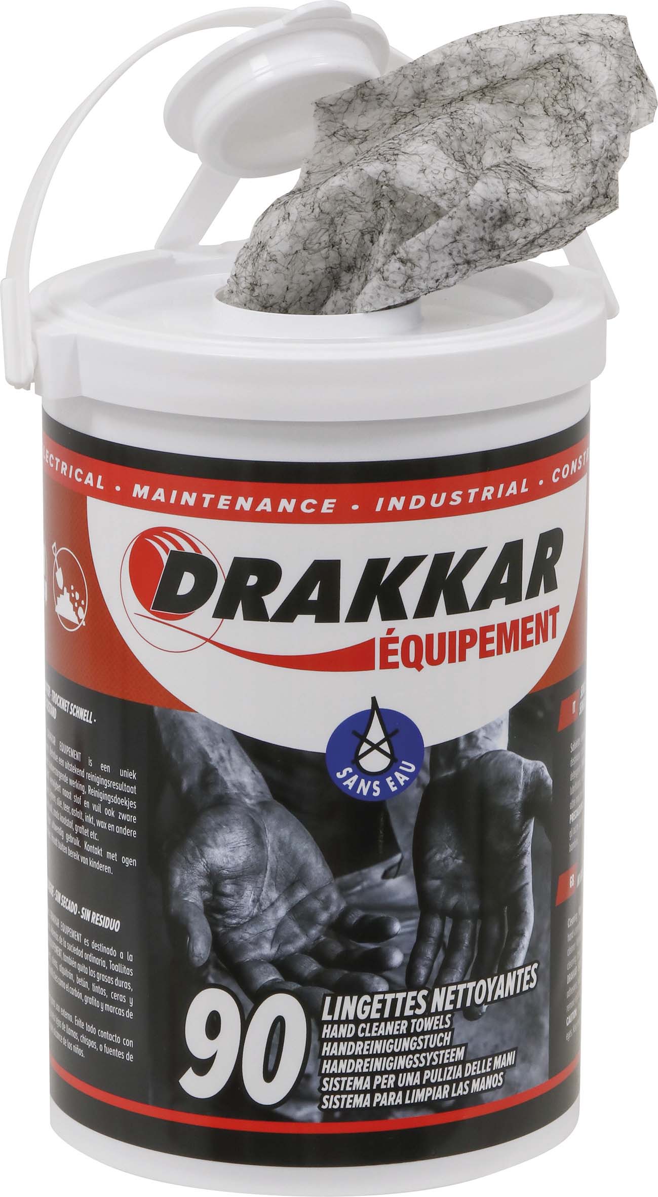 90 lingettes nettoyantes mains impregnees DRAKKAR EQUIPEMENT - 14355