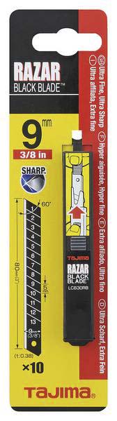 Boite de 10 lames 9mm noire razar black TAJIMA - 14610