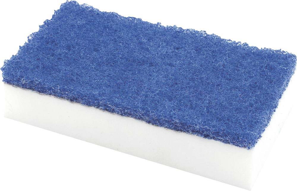 Eponge duo double face bleu et blanc tâches difficiles KARZHAN - 14636