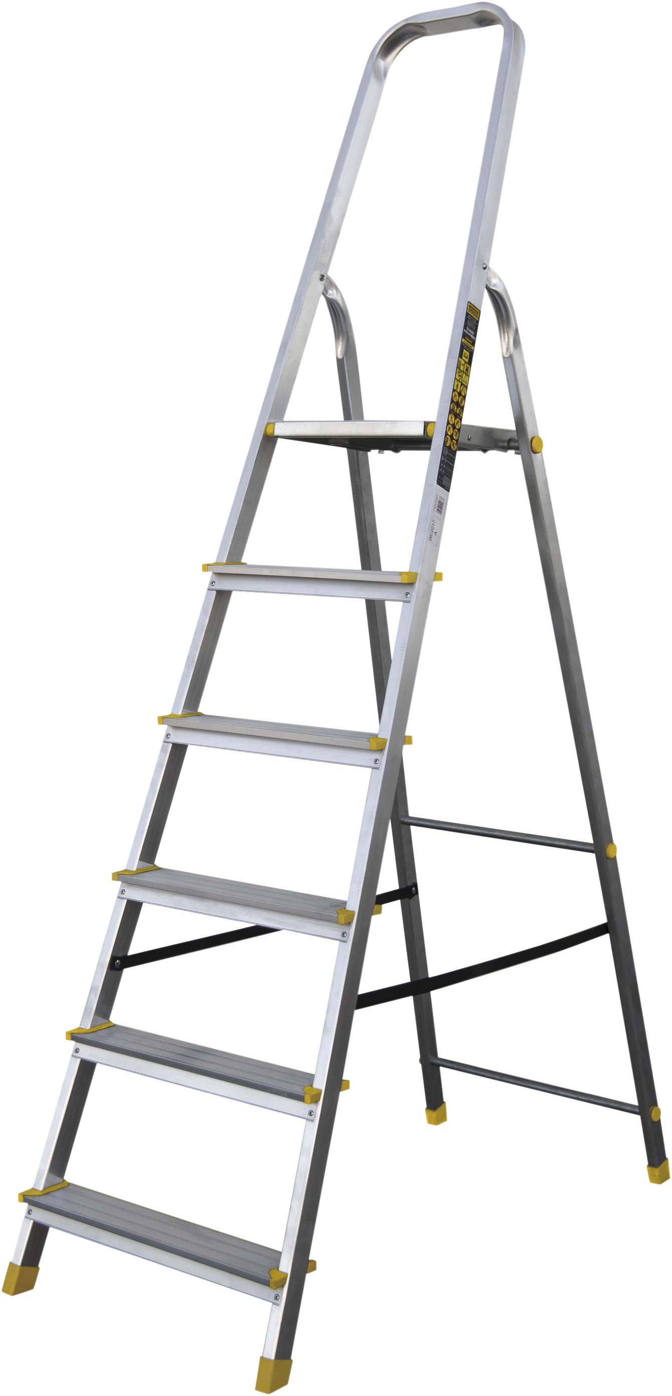 Escabeau alu / acier 6 marches sans porte outils STILKER - 14854