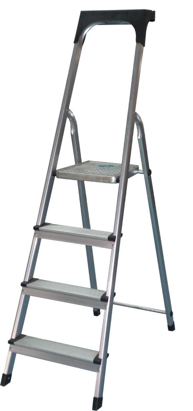 Escabeau alu / acier 4 marches avec porte outils DRAKKAR EQUIPEMENT - 14882