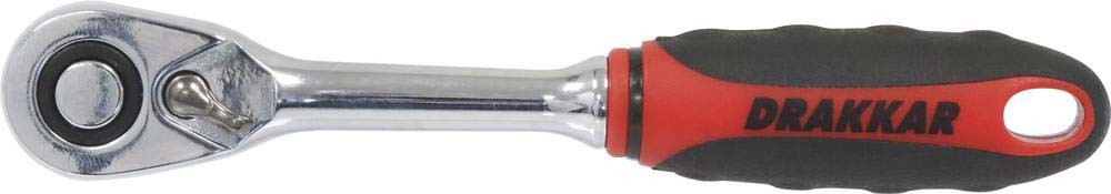 Cliquet 1/4' 72 dents réversible tête compacte avec bouton poussoir DRAKKAR TOOLS - 15111