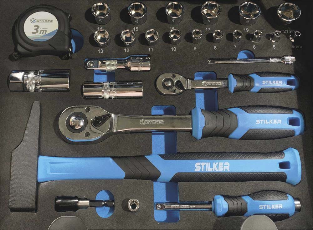 Mallette de dépannage 112 outils 1/4' STILKER - 15154