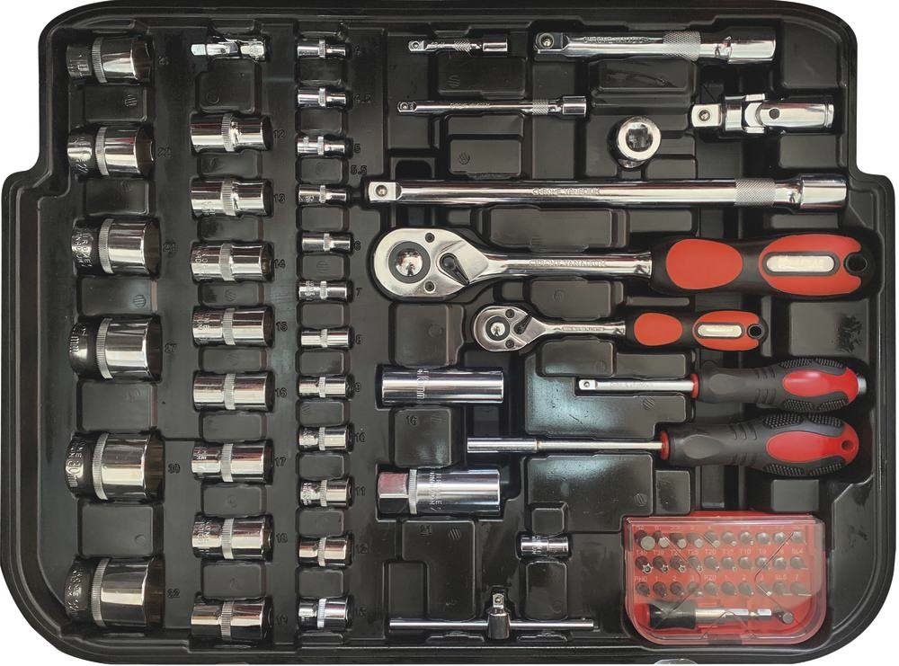 Mallette de dépannage sur roues 133 outils 1/4' DRAKKAR TOOLS - 15157