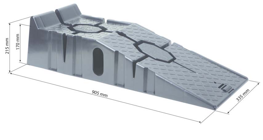 Jeu de 2 rampes de levage polypropylene ultra resistant STILKER - 15212