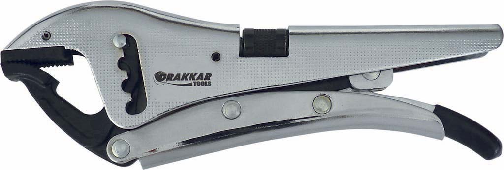 Pince étau à 4 crans 220mm réglage par molette DRAKKAR TOOLS - 15494