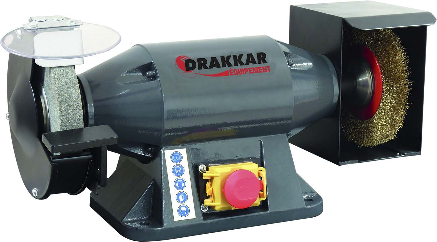 Touret à meuler meule / brosse ø 150 mm DRAKKAR EQUIPEMENT - 15526