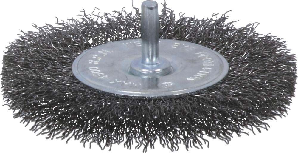 Brosse circulaire sur tige 6mm fil acier ondulé 100mm DRAKKAR TOOLS - 15582