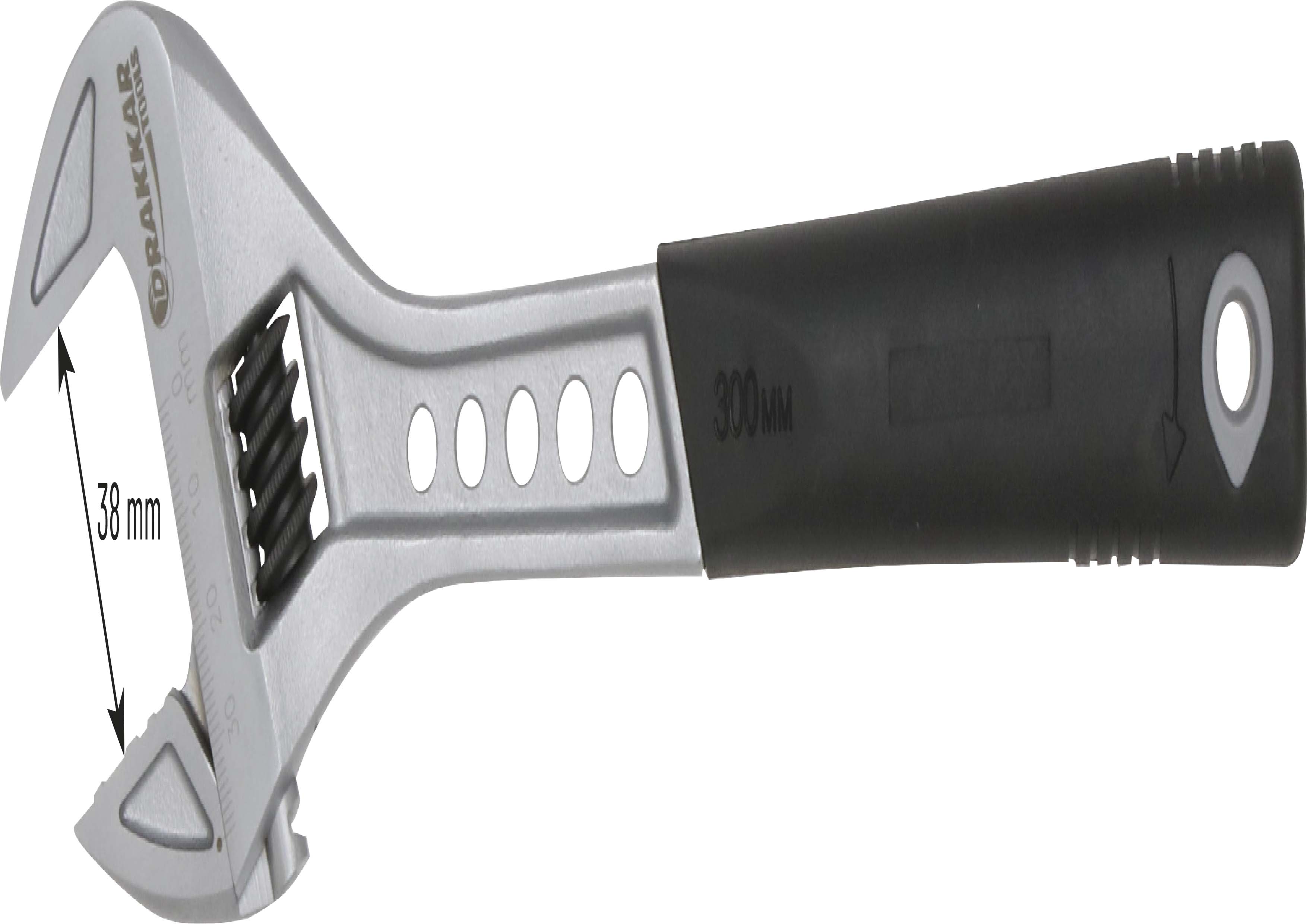 Cle a molette 12' 300mm manche anti DRAKKAR TOOLS - 15618
