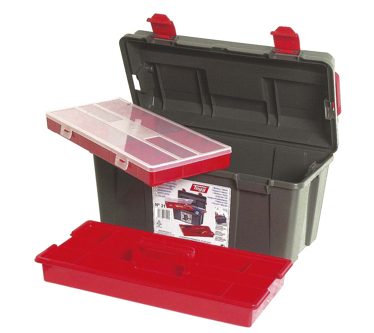 Boîte de rangement avec panier et mallette de rangement 445x235x230mm TAYG - 15715