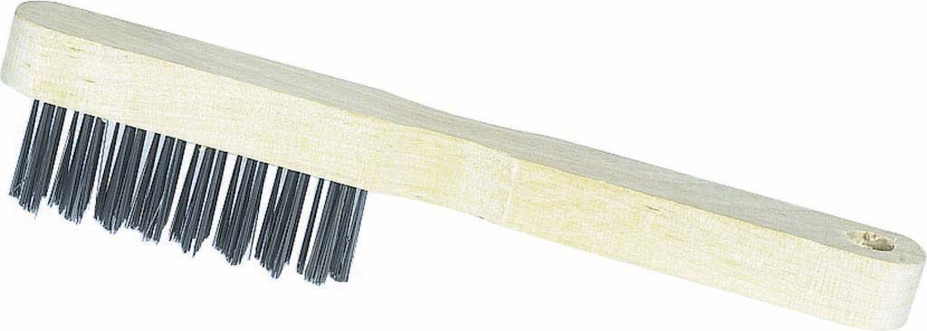 Brosse métallique à bougie fil acier 3 rangs 20x200mm - 15883