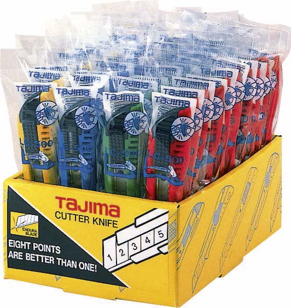 Display 40 cutters 18mm 3 lames jaune TAJIMA - 15888