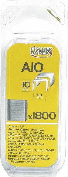 1800 agrafes 10mm p/ 15926 FISHER DAREX - 15951