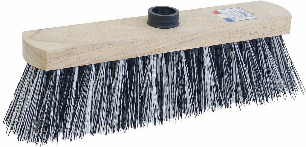 Balai droit nylon monture bois 290x55mm douille à visser 24mm - 15964