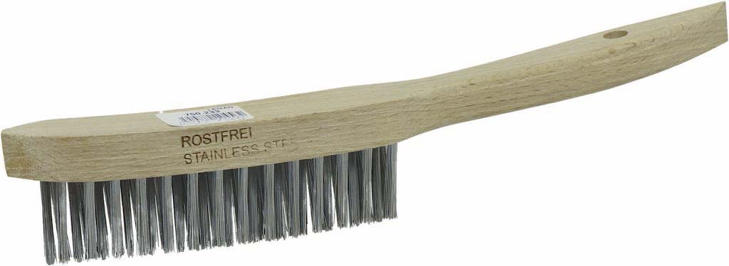 Brosse manuelle en v speciale soudure 295x145x35 fil inox - 15988