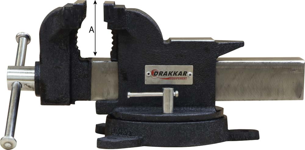 Etau acier avec enclume/serre tubes/base pivotante à 360° DRAKKAR EQUIPEMENT - 15994