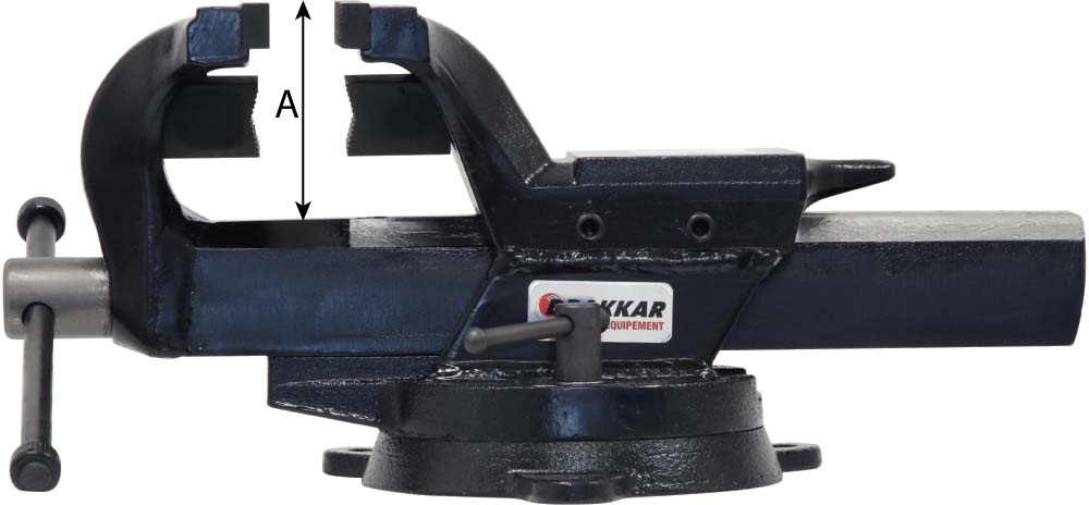 Etau acier 150mm avec enclume/serre-tube/base pivotante à 360° DRAKKAR EQUIPEMENT - 15996