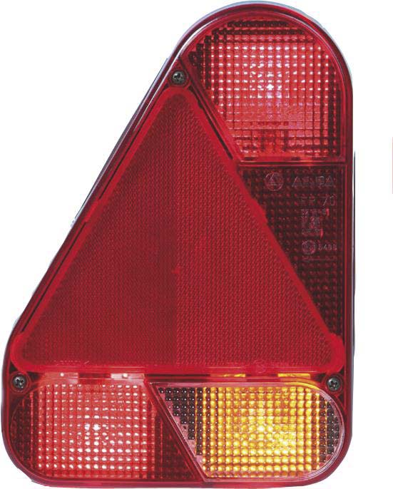 Feu arrière gauche vertical 5 fonctions avec triangle 160x220mm AJ.BA - 16037