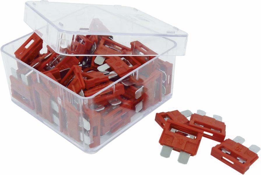 Fusible enfichable 10A rouge - lot de 50 pcs SODELEC - 16043