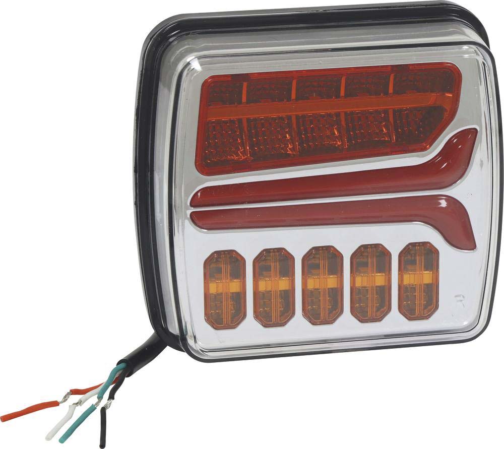 Feu arrière carré led 12/24v 4 fonctions SODIFLASH - 16050