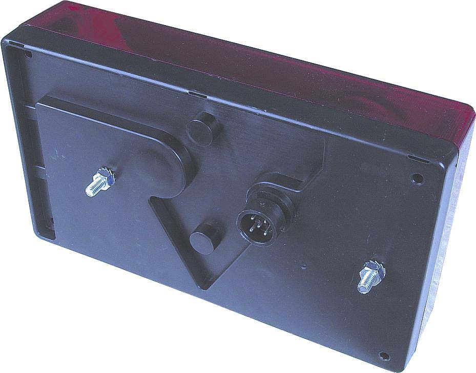 Feu arrière rectangle gauche 12V 6 fonctions avec connecteur 5 plots 235x135mm- 16103