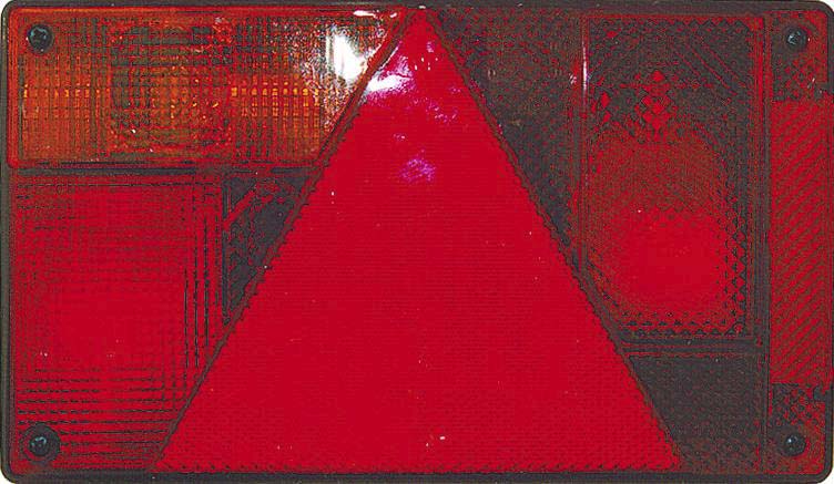 Feu arrière rectangle gauche 12V 6 fonctions avec connecteur 5 plots 235x135mm- 16103