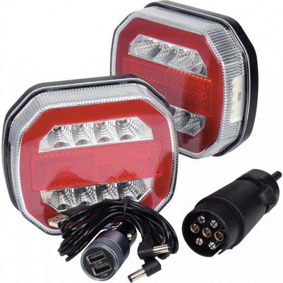 Kit de signalisation arrière LED 12V magnétique WIFI - SODIFLASH - 16142