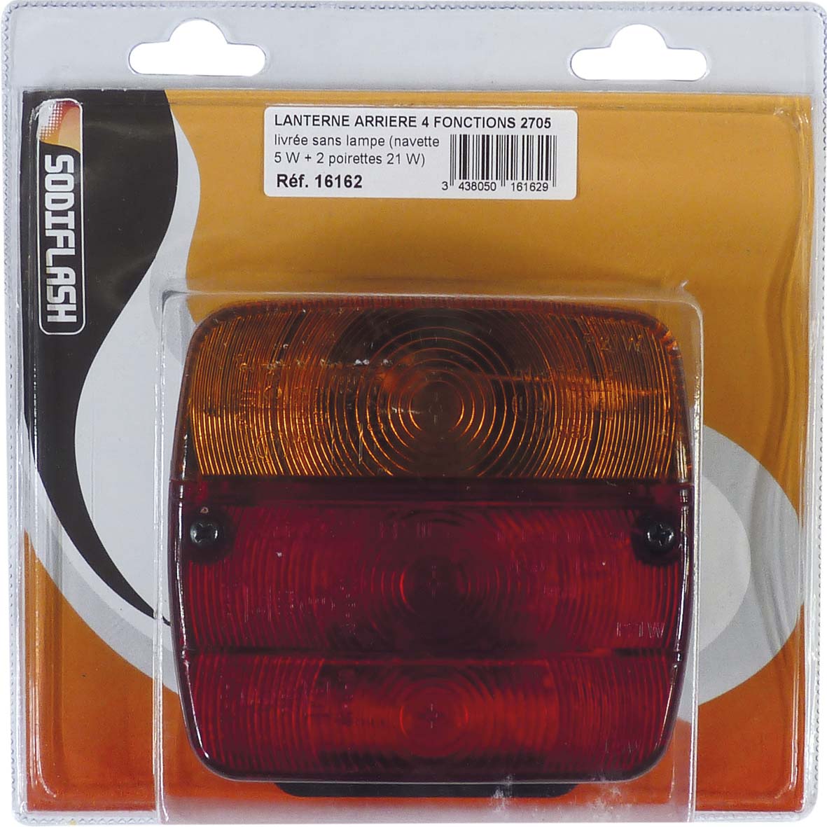 Lanterne 4 fonctions sous coque - 16162