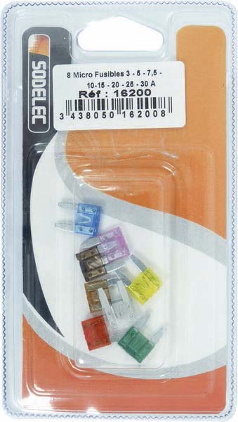 8 mini fusibles enfichables SODELEC - 16200