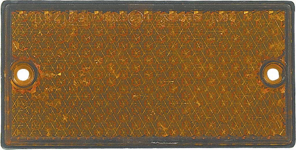 Catadioptre 2 trous 105x44mm orange AJ.BA - 16208