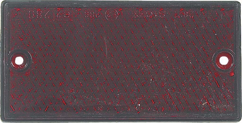 Catadioptre rectangle 106x50mm rouge à fixer AJ.BA - 16212