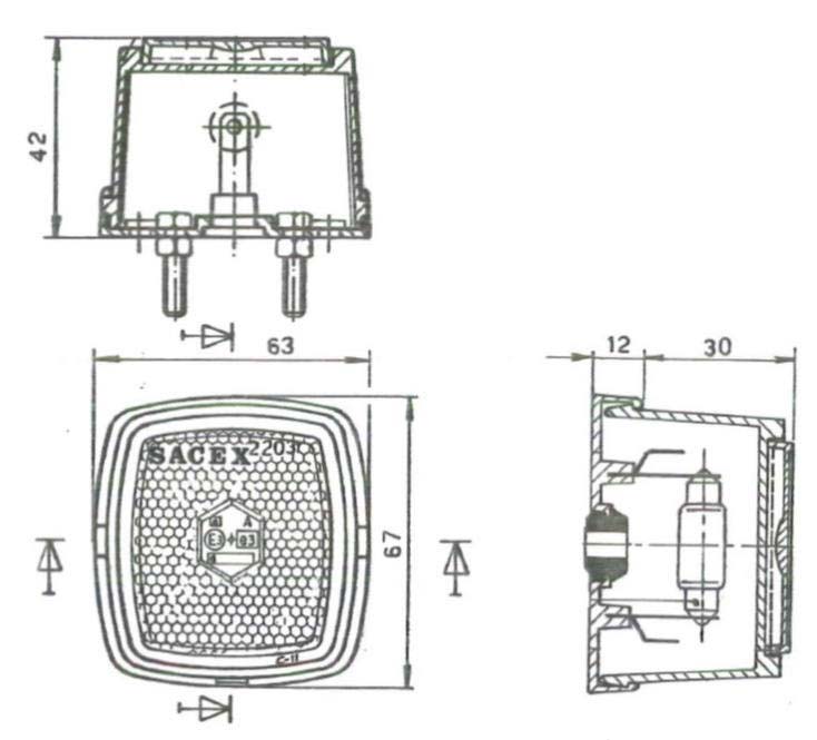 Feu de position avant blanc VIGNAL LIGHTING GROUP - 16214
