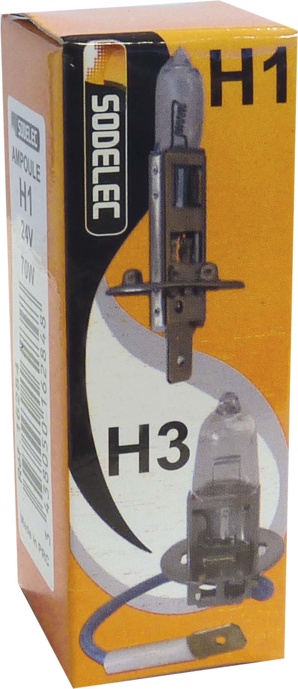 Lampe iode h3 24v 70w SODELEC - 16286
