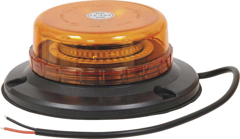 Gyrophare LED extra plat 12/24V double flash fixation à plat SODIFLASH - 16310