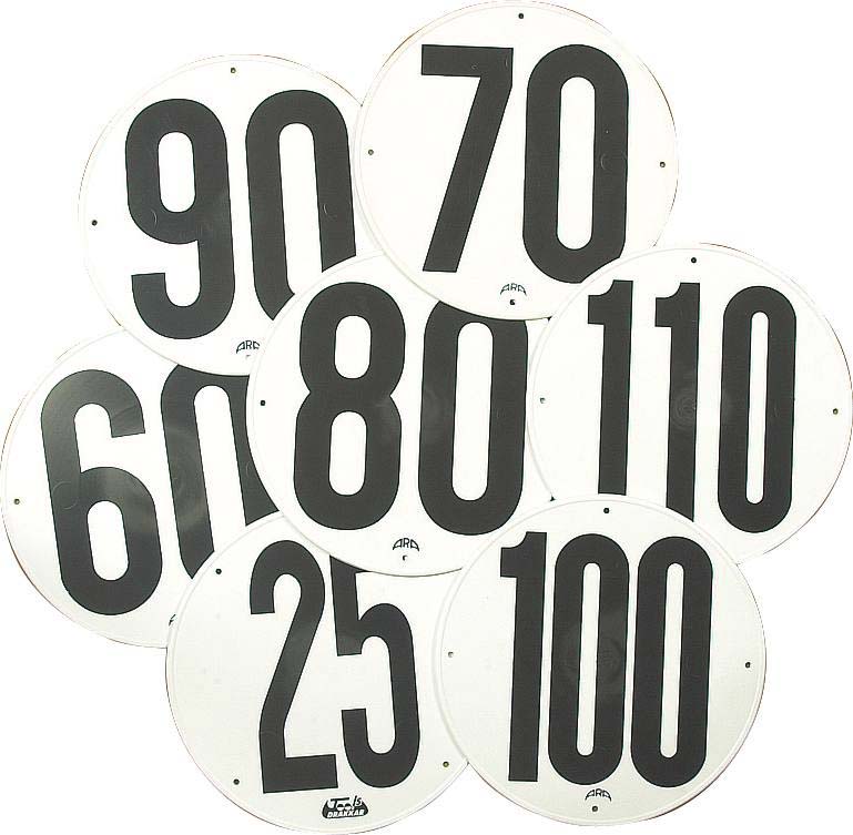 Disque adhésif de limitation de vitesse 25 km/h 192mm - 16429