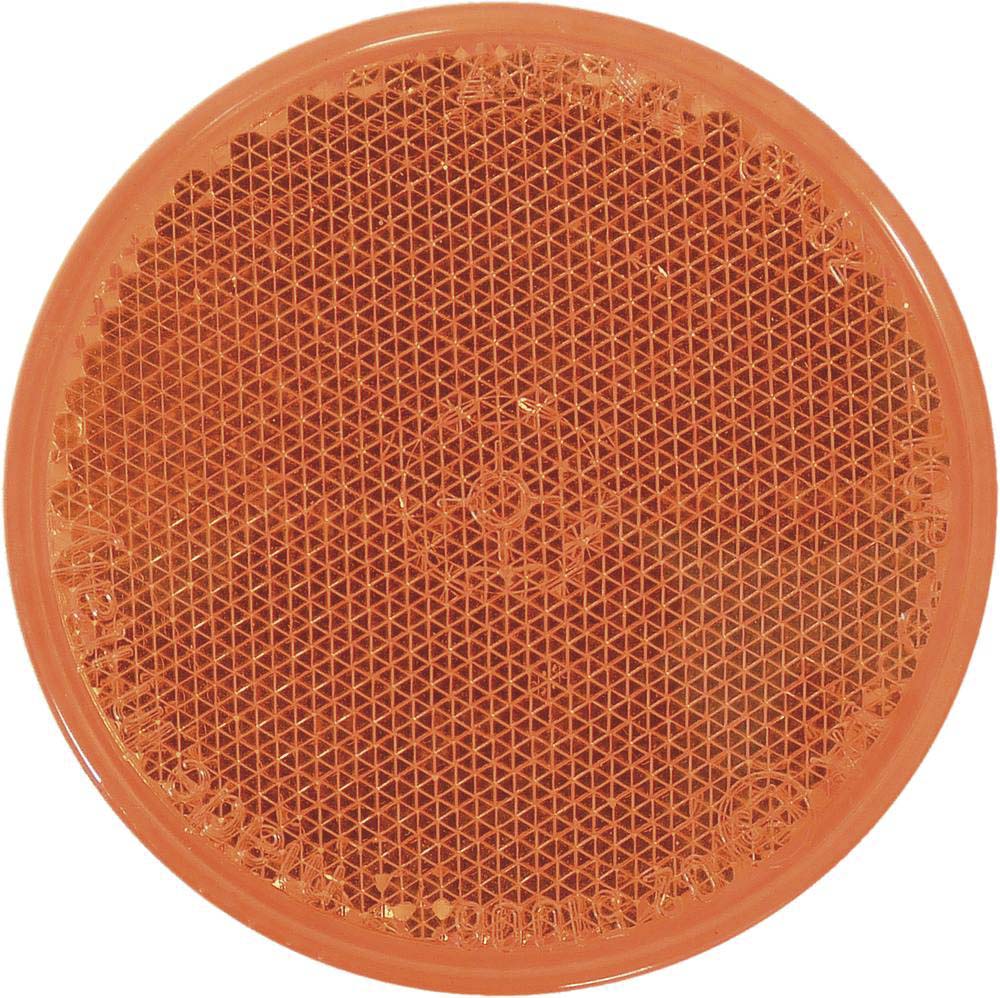 Catadioptre rond 60mm orange adhésif AJ.BA - 16649