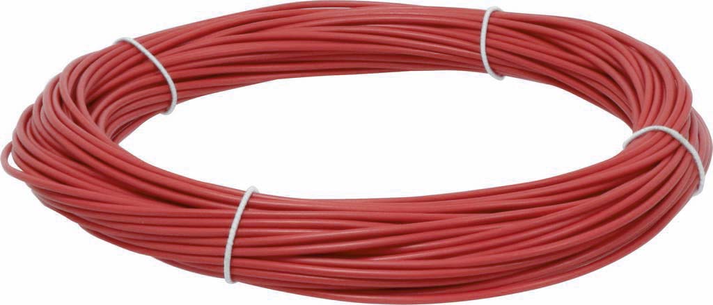 Fils de câblage souple 0,75mm² rouge - 25m - 16698