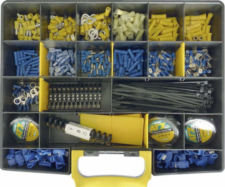 Cosse isolée type électricité agricole - coffret de 485 pcs SODELEC - 16799
