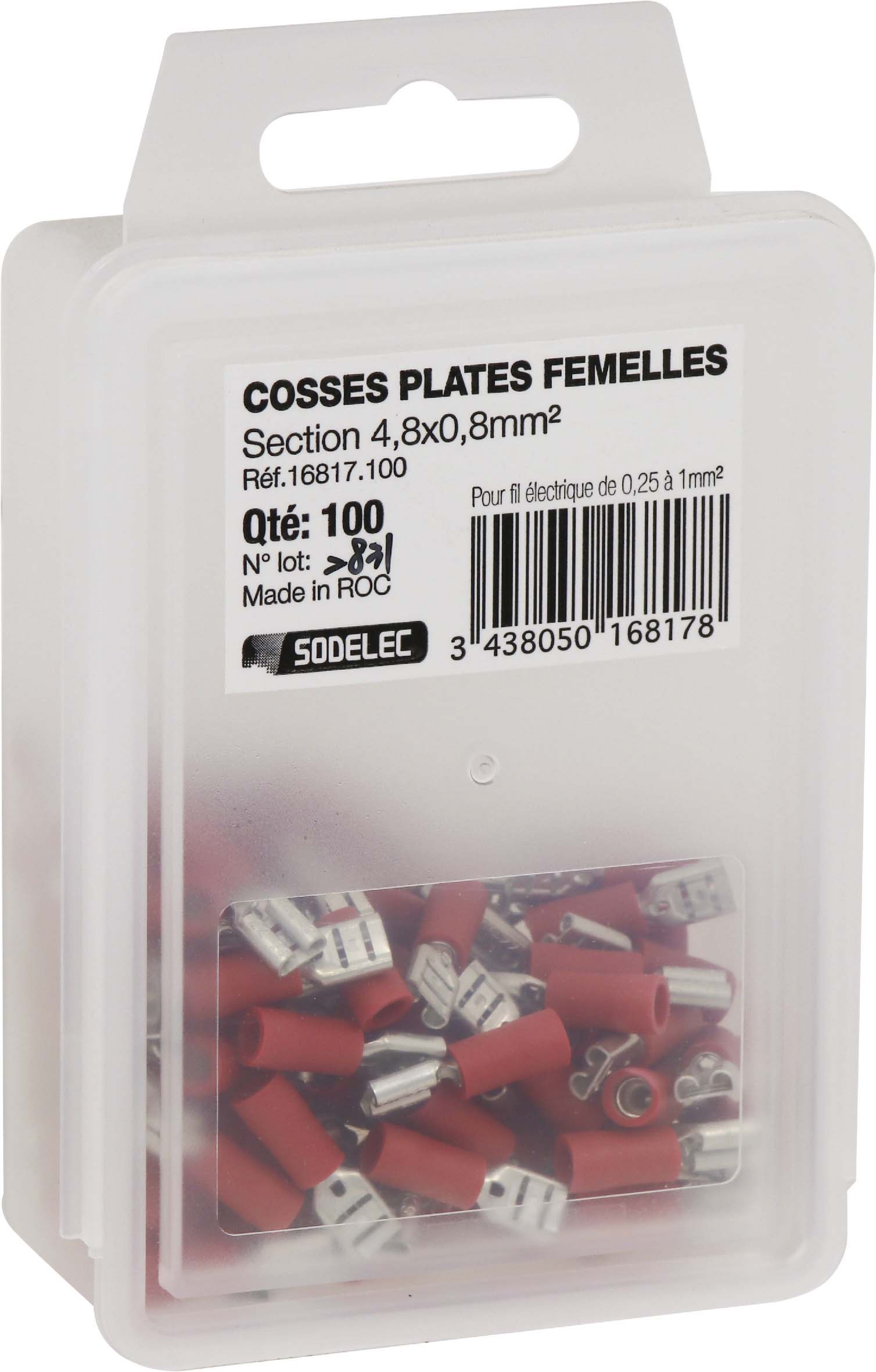 100 cosses fem 48/x08 rouge - 16817100