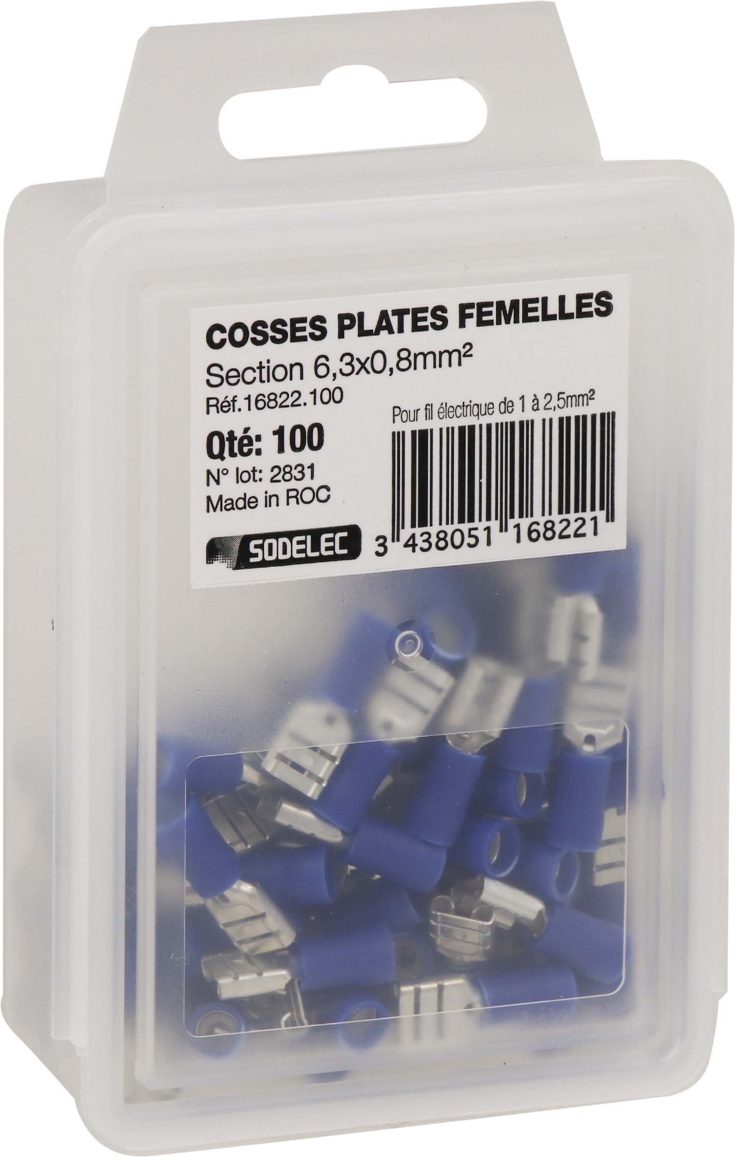 100 cosses fem 63x08 bleu - 16822100