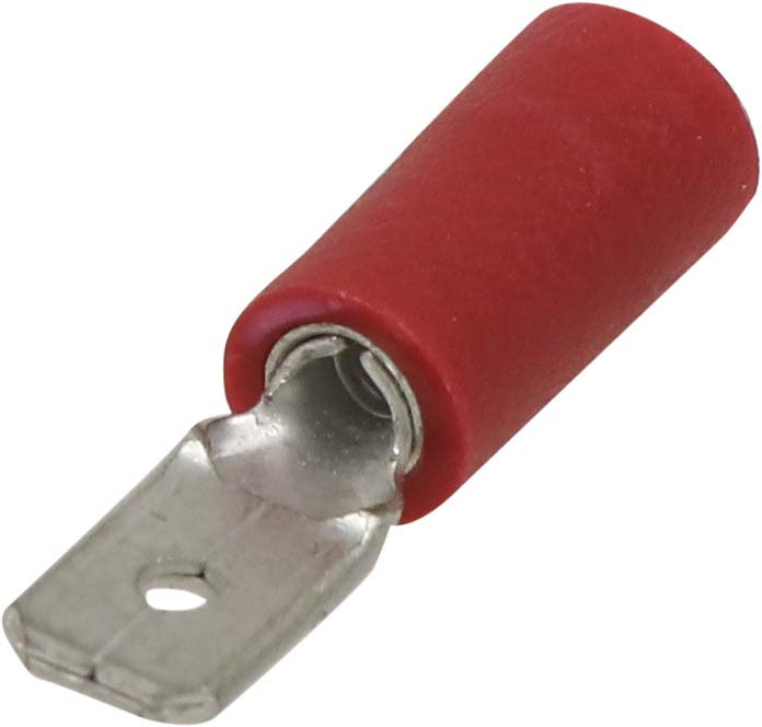 10 cosses plates males 48x08mm rouges en blister - 1688110
