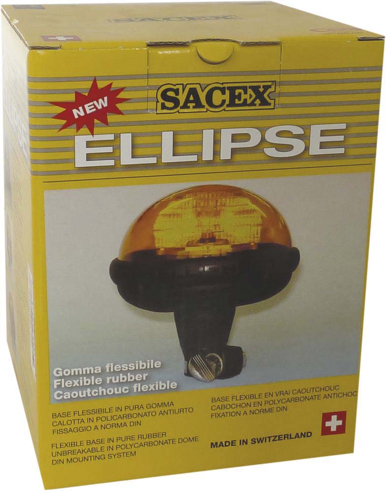 Gyrophare ellipse s/tige 12v/24v SACEX - 16931