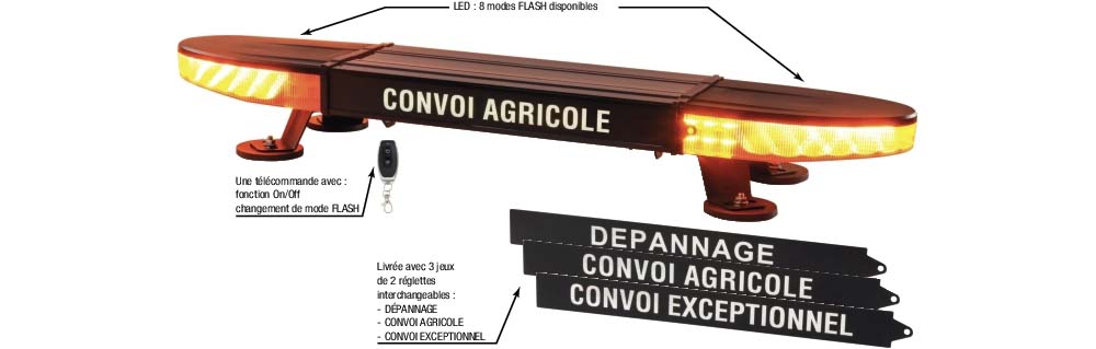 RAMPE DE SIGNALISATION POUR CONVOI SODIFLASH  LED 12/24V - 16950