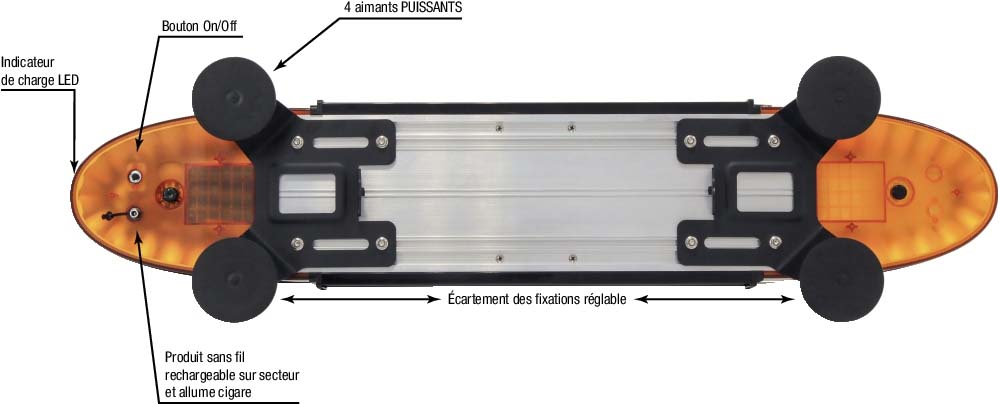 RAMPE DE SIGNALISATION POUR CONVOI SODIFLASH  LED 12/24V - 16950