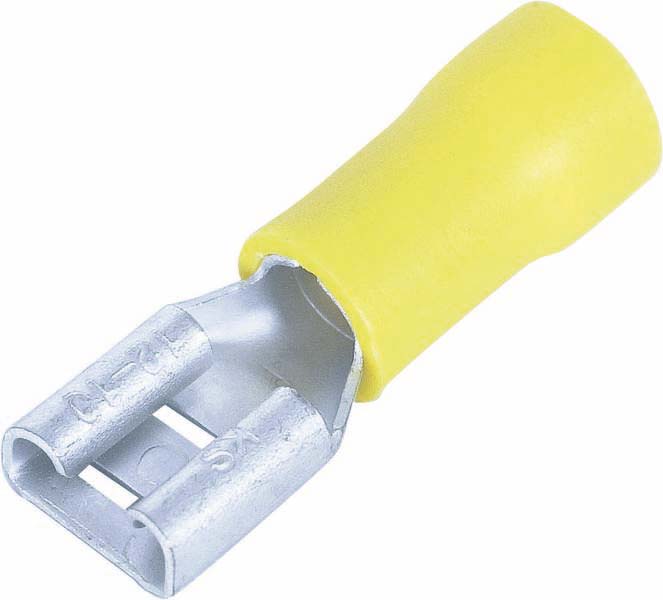 10 cosses clip femelles jaunes 95x11mm/blister - 1698310