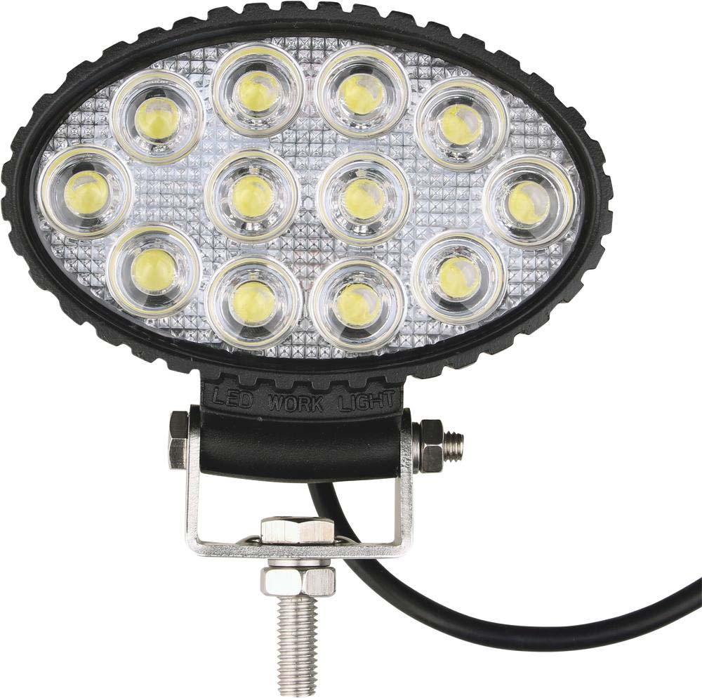 Phare de travail ovale 12 leds 36w 2400 lumens longue portee SODIFLASH - 17043