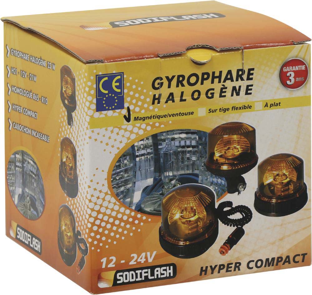 Gyro magnetique 1 ventouse 12 SODIFLASH - 17052