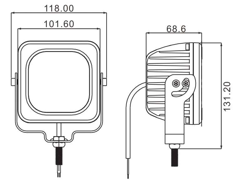Projecteur de travail 40w 2800lm 4 leds 10w cree SODIFLASH - 17099