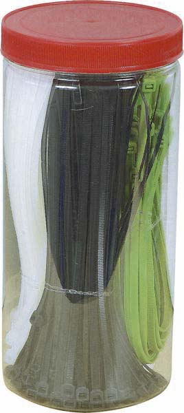 Collier nylon assortiment multicolore - boîte PVC de 450 pcs SODELEC - 17184