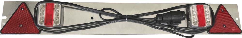 Rampe d'éclairage arrière led 12v 1m avec fiche 13 plots pour remorque bagagère SODIFLASH - 17247